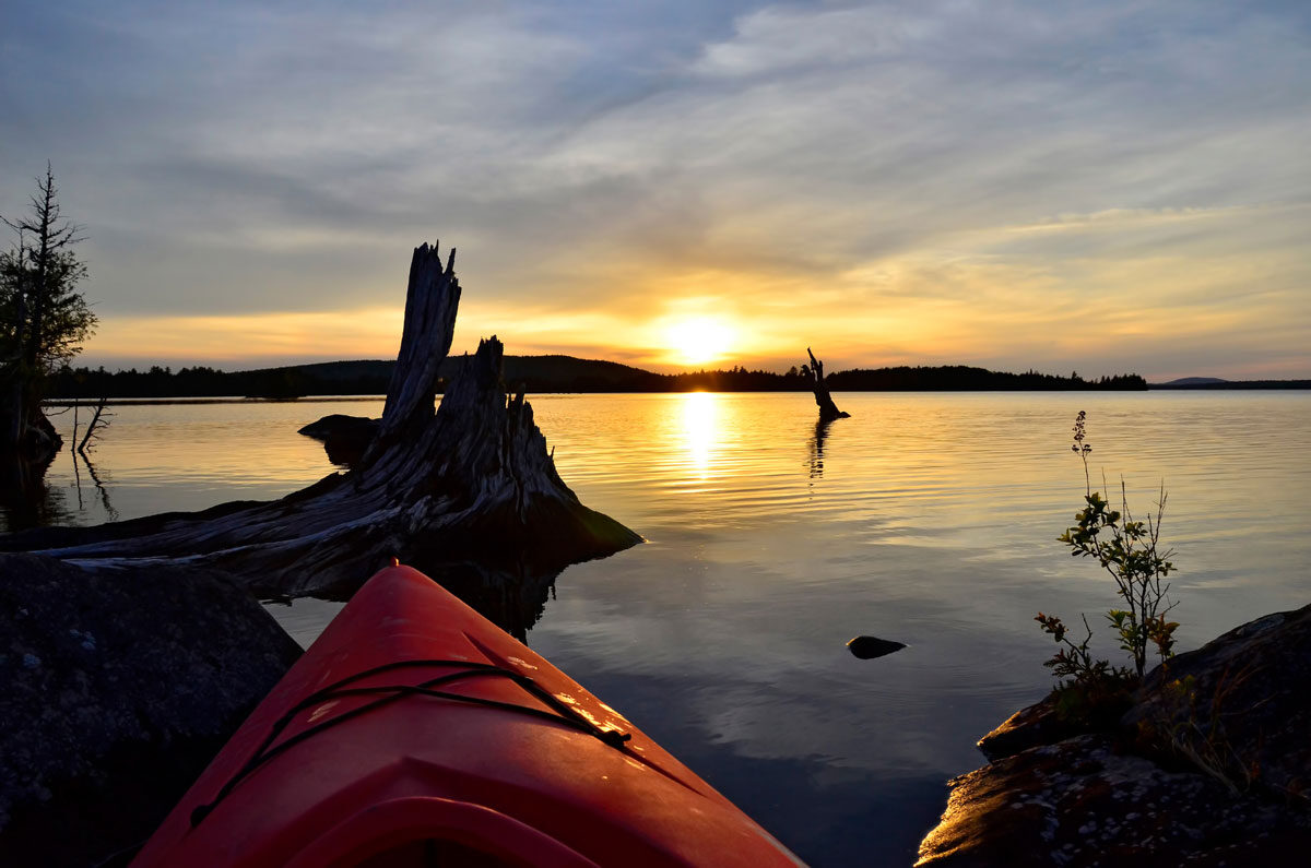 Sunset on Moosehead Lake in Maine