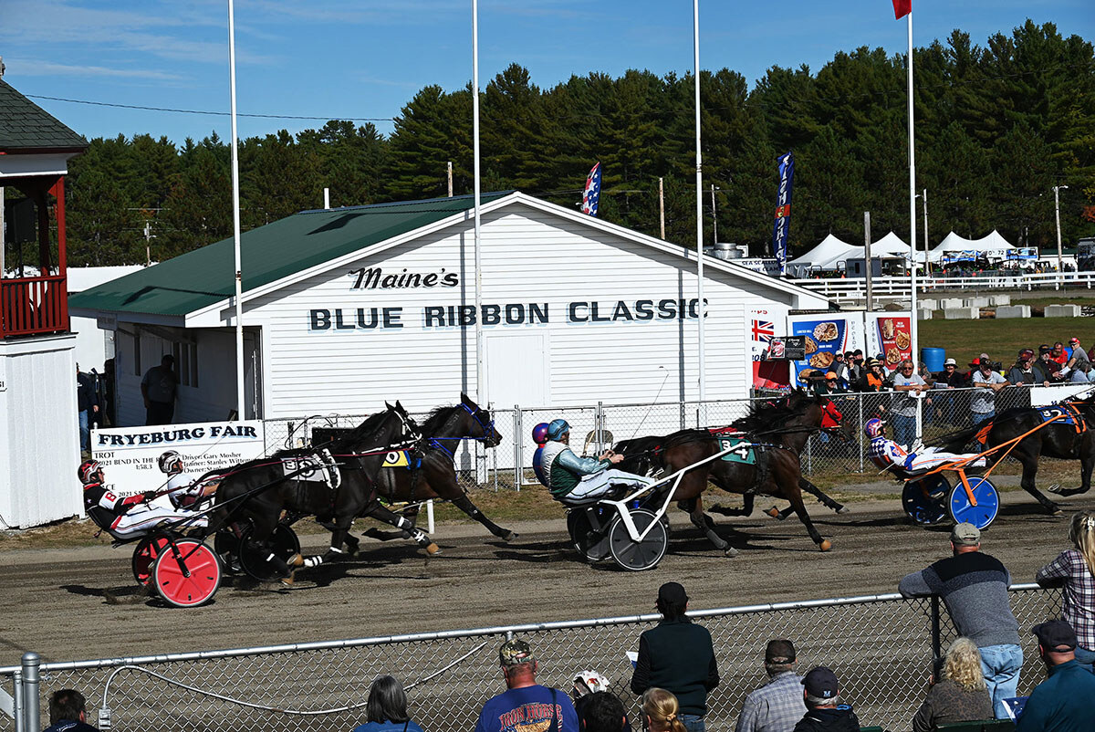 Harness Racing at the 2022 Fryeburg Fair; photo by Rachel Andrews Damon