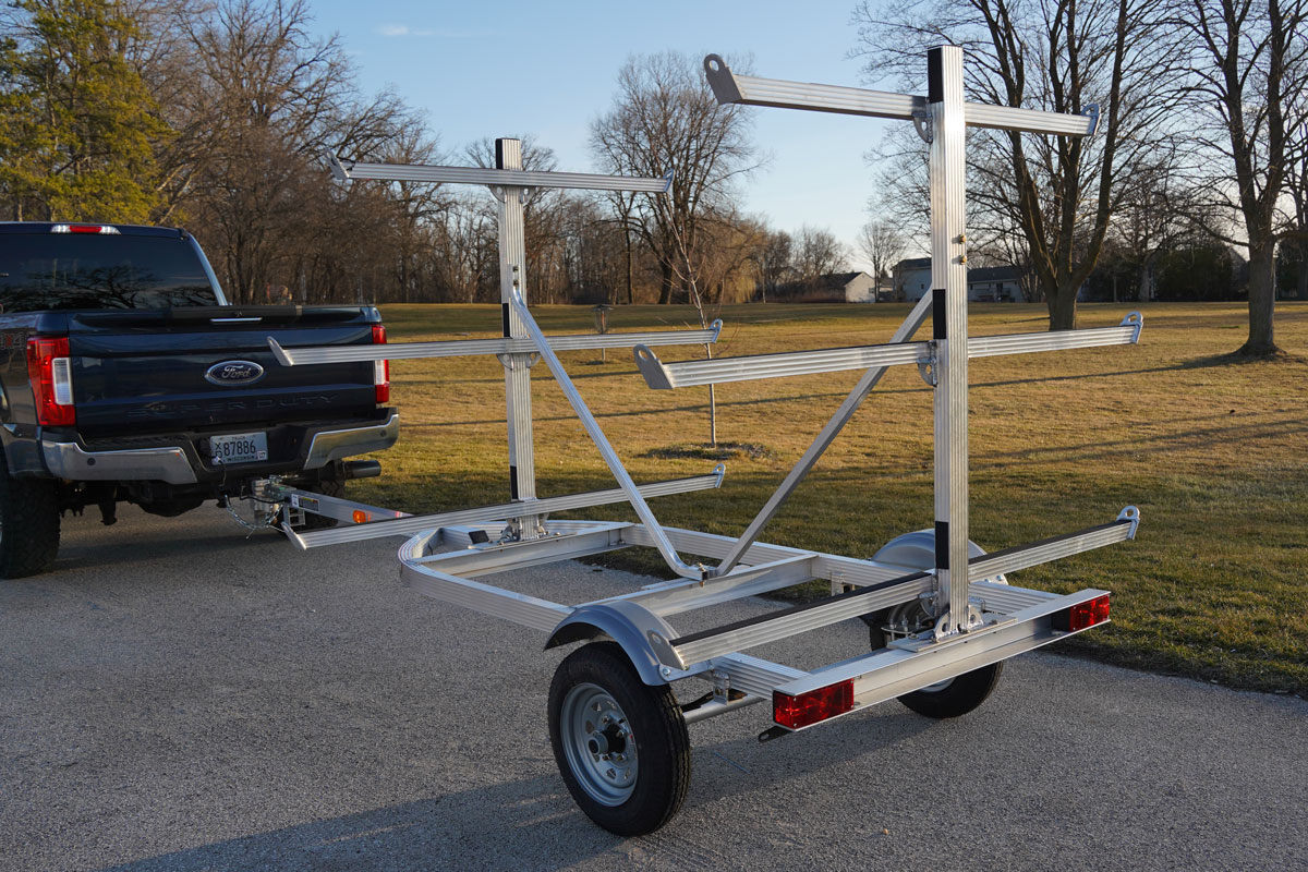 Triton 6-place mast kayak trailer