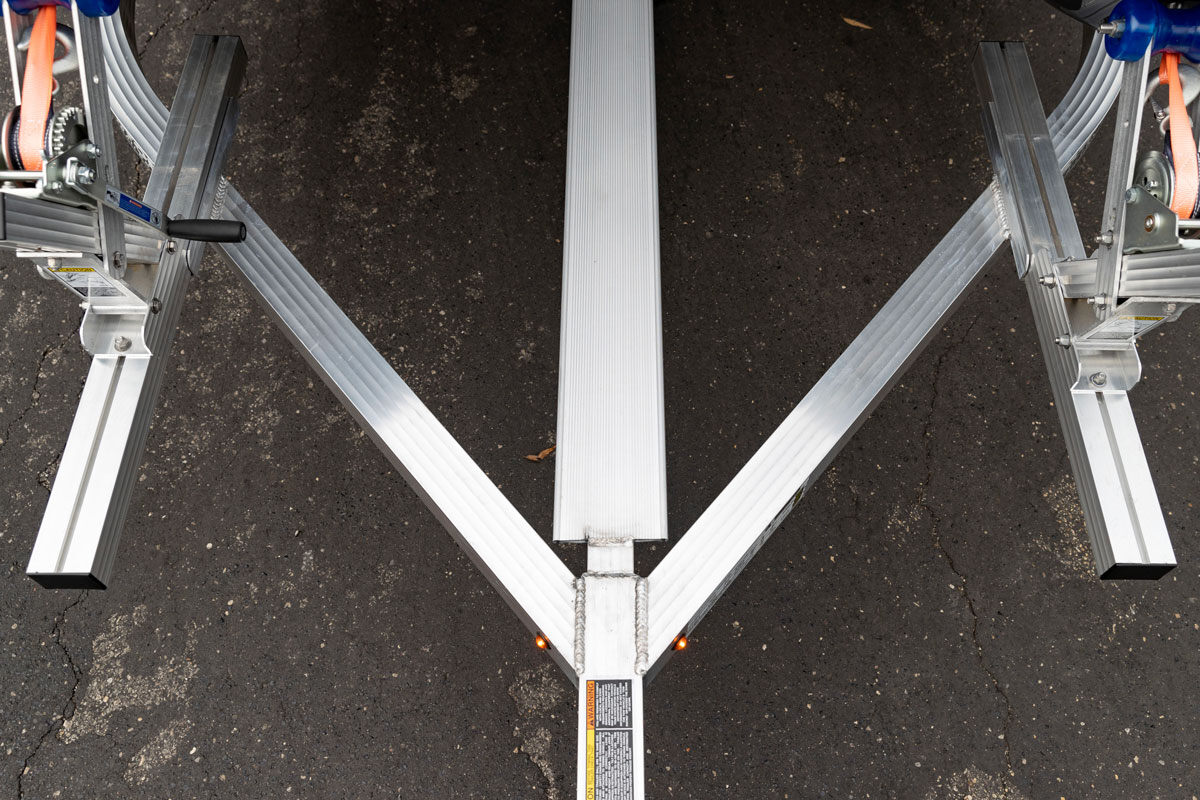 Walk plank on a two-place aluminum ELITE Series trailer by Triton